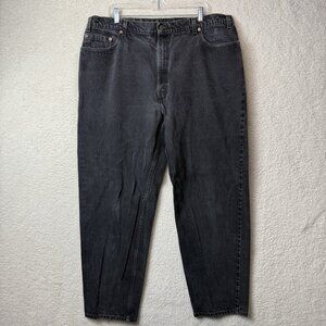 Vintage 90s Levi's 560 Black Jeans Made USA Loose Fit Tapered Leg Men's 40x31